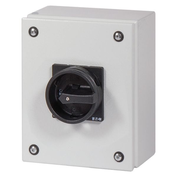 Main switch, P3, 100 A, surface mounting, 3 pole, 1 N/O, 1 N/C, STOP function, With black rotary handle and locking ring, Lockable in the 0 (Off) posi image 6