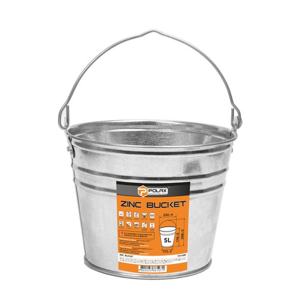 Zinc bucket 5L image 1