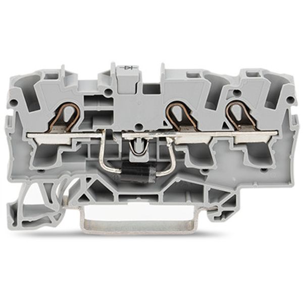 Component terminal block 3-conductor with diode 1N5408 gray image 2