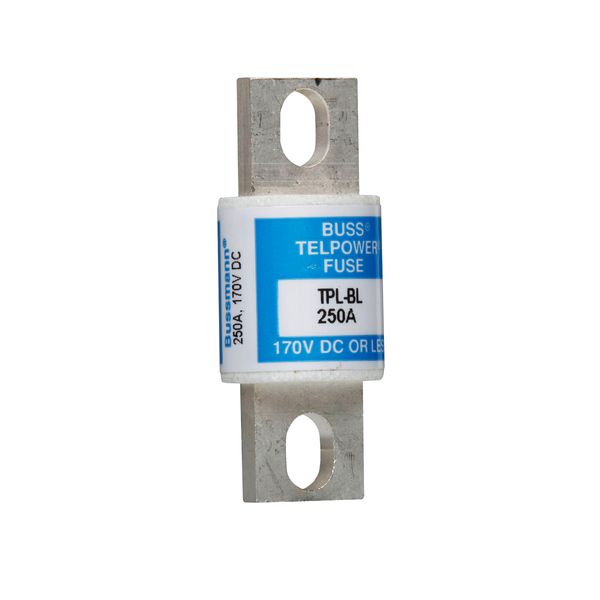 Eaton Bussmann series TPL telecommunication fuse, 170 Vdc, 250A, 100 kAIC, Non Indicating, Current-limiting, Bolted blade end X bolted blade end, Silver-plated terminal image 24