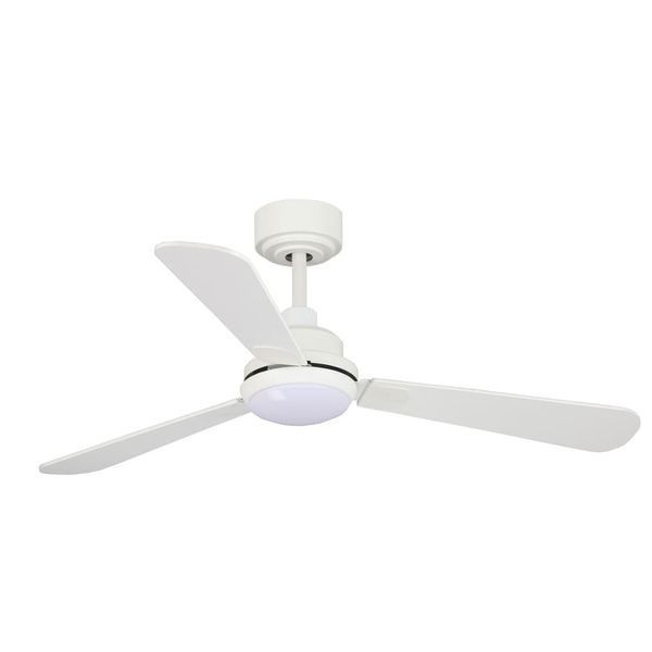 Noe LED DC Ceiling Fan 3CCT 18W 1500Lm Reversible Blades Ash/White image 1