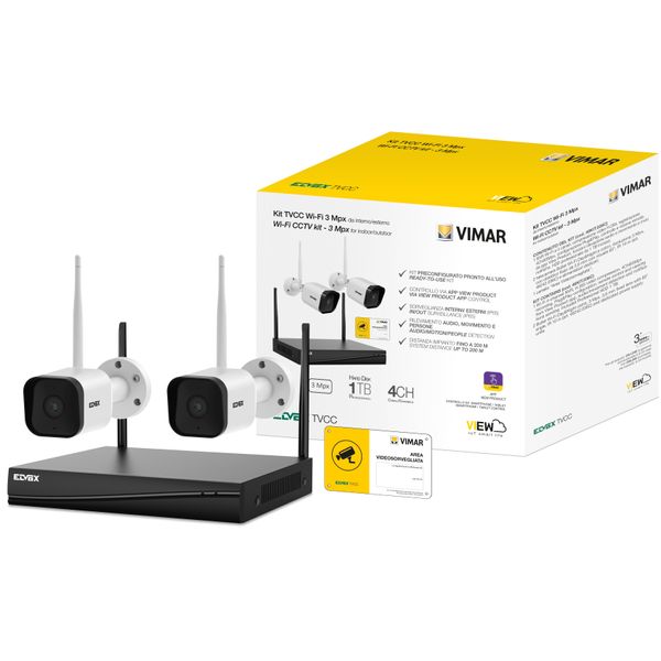 Wi-Fi TVCC kit - 3Mpx+2Bullet cams 3.6mm image 1