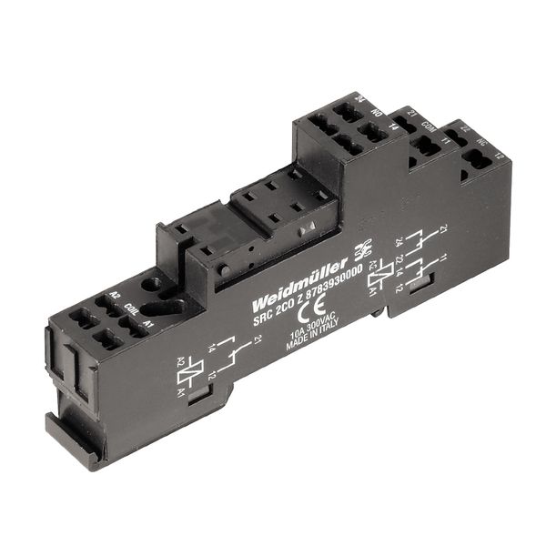 Relay socket, IP20, 2 CO contact , Tension-clamp connection image 1