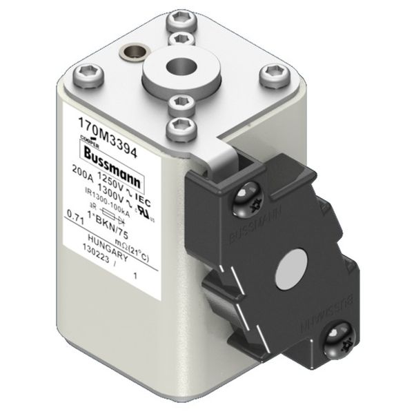 Fuse-link, high speed, 200 A, AC 1250 V, compact size 1, 45 x 59 x 75 mm, aR, IEC, UL, single indicator image 3