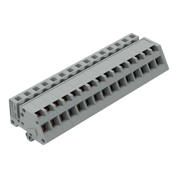 1-conductor female connector, angled CAGE CLAMP® 2.5 mm² gray image 1