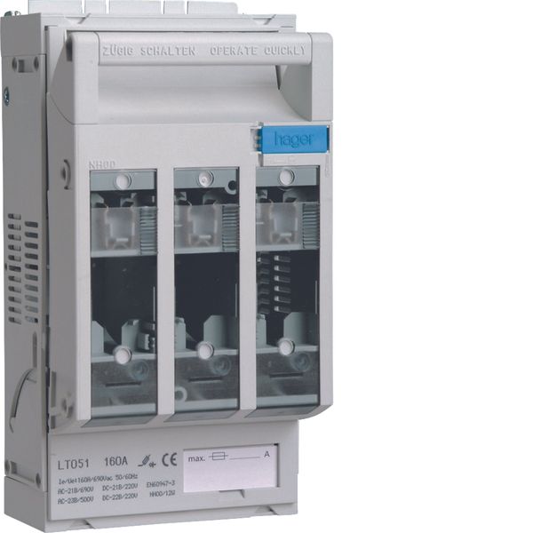 Fus.-swi.-disconn. LT size00 BC DIN rail image 1