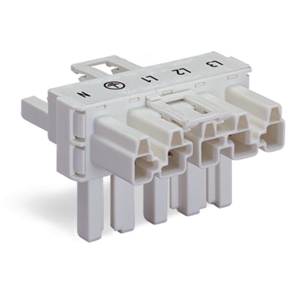 T-distribution connector 5-pole Cod. A white image 1
