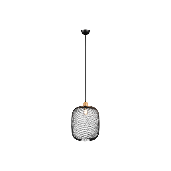 Calimero pendant 1-pc E27 40 cm matt black image 1