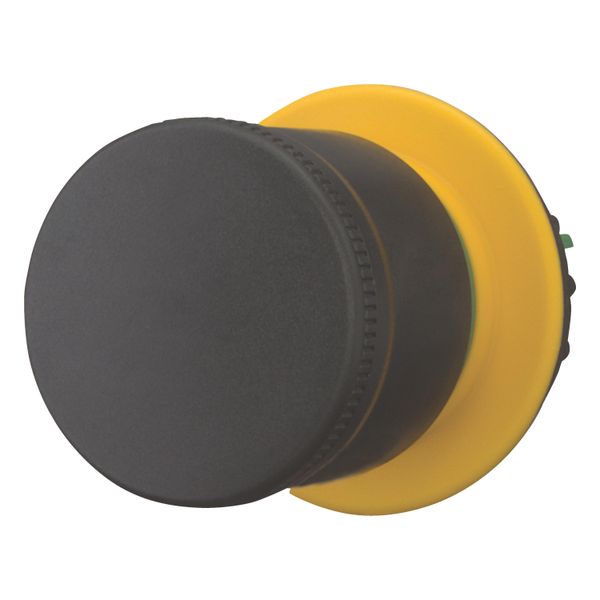 HALT/STOP-Button, RMQ-Titan, Mushroom-shaped, 30 mm, Non-illuminated, Pull-to-release function, Black, yellow, RAL 9005 image 5
