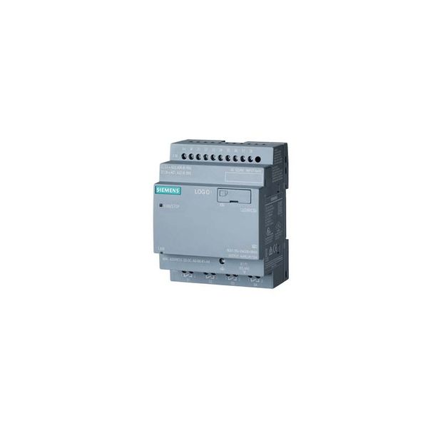 *** spare part *** LOGO! 12/24RCEO, logic module, PS/I/O: 12/24VDC/relay, 8 DI (4 AI)/4 DO, without display, memory 400 blocks, modularly expandable,  6ED1052-2MD08-0BA0 image 1