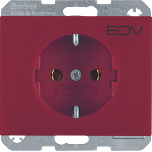 SCHUKO soc. out. "EDV" imprint, K.1, red glossy image 1
