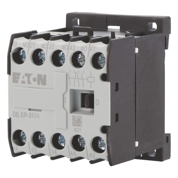 Contactor relay, 24 V DC, N/O = Normally open: 3 N/O, N/C = Normally closed: 1 NC, Screw terminals, DC operation image 1