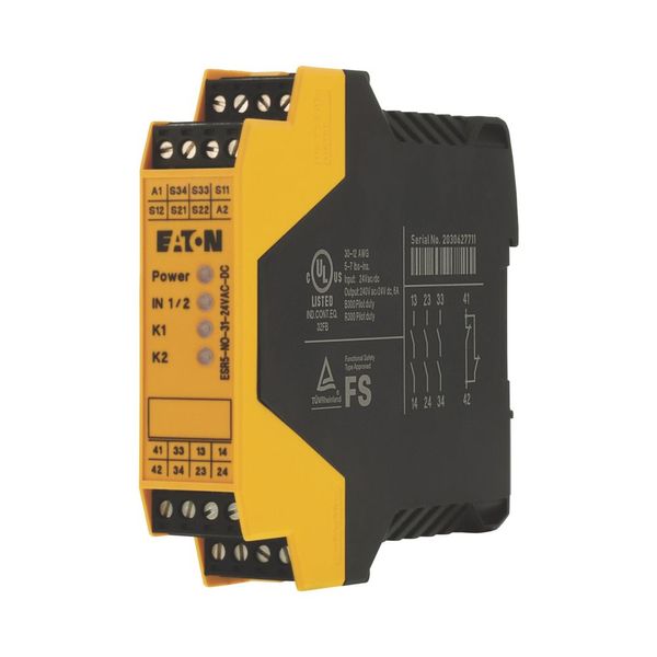 Safety relay emergency stop/protective door, 24VDC/AC, 3 enabling paths image 9