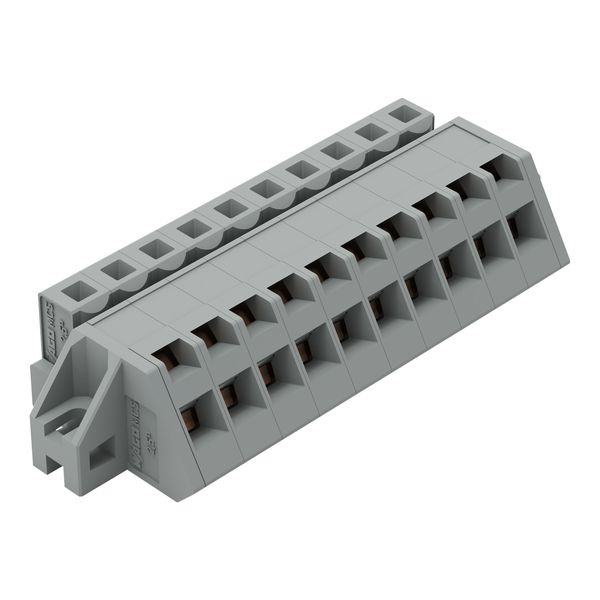 1-conductor female connector, angled CAGE CLAMP® 2.5 mm² gray image 2