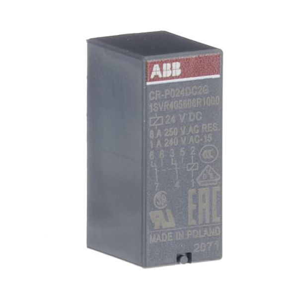 CR-P024DC2G Pluggable interface relay 2c/o,A1-A2=24VDC, 250V/8A, gold contacts image 5