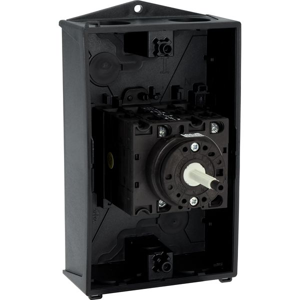 Main switch, T3, 32 A, surface mounting, 4 contact unit(s), 6 pole, 1 N/O, 1 N/C, STOP function, With black rotary handle and locking ring, Lockable i image 32