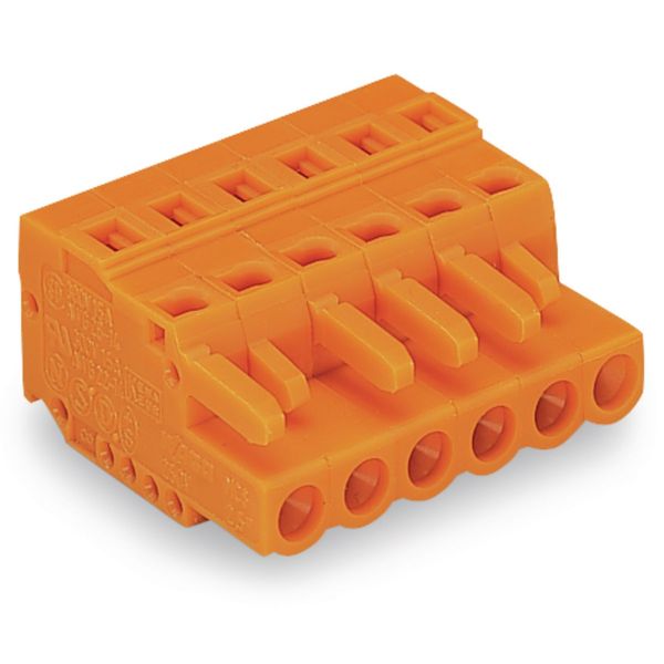 1-conductor female connector CAGE CLAMP® 2.5 mm² orange image 3