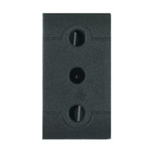 SOCKET ITAL.ST.2P+E 16A ANTHRACITE image 1