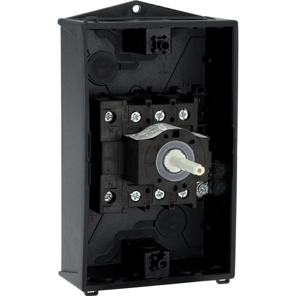 Main switch, P1, 25 A, surface mounting, 3 pole + N, STOP function, With black rotary handle and locking ring, Lockable in the 0 (Off) position image 12