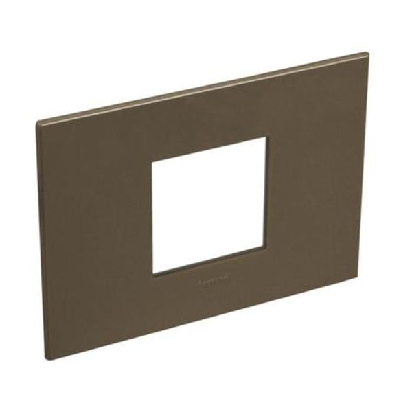 Italian / US standard plate Arteor square version 2 modules - dark bronze image 1