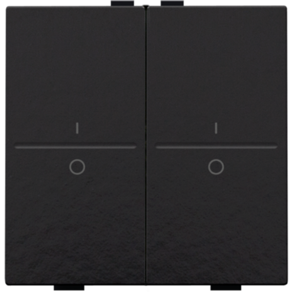 Double key with 'I' and '0' symbols for wireless switch or push button image 2