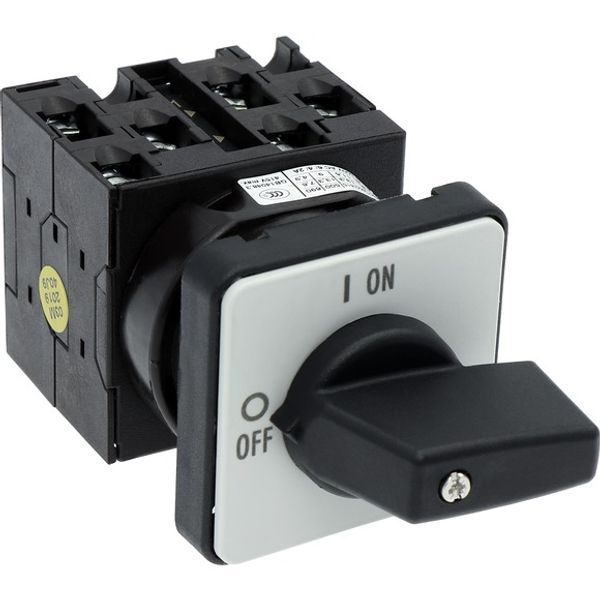 On-Off switch, T0, 20 A, flush mounting, 3 contact unit(s), 6 pole, with black thumb grip and front plate image 7