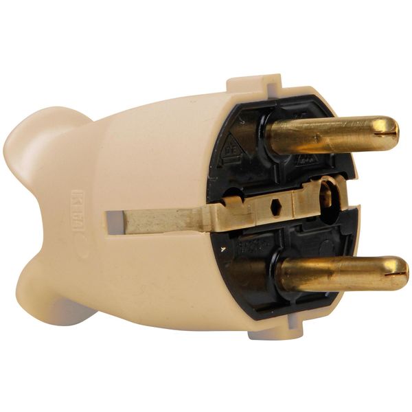 Plastic grounding-type plug, with 2 eart image 1
