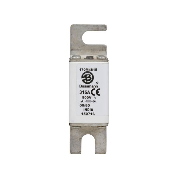 Fuse-link, high speed, 315 A, AC 900 V, size 00, 30 x 47 x 98 mm, aR, DIN, IEC, single indicator image 8