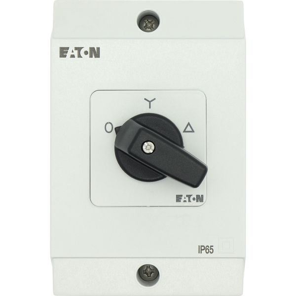 Star-delta switches, T3, 32 A, surface mounting, 4 contact unit(s), Contacts: 8, 60 °, maintained, With 0 (Off) position, 0-Y-D, Design number 8410 image 52