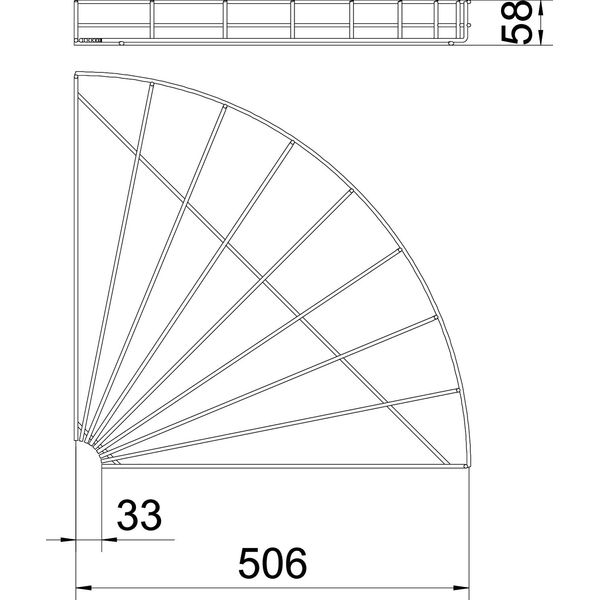 GRB 90 550 FT 90° mesh cable tray bend  55x500 image 2