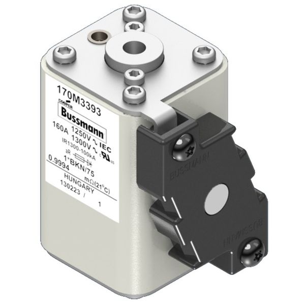 Fuse-link, high speed, 160 A, AC 1250 V, compact size 1, 45 x 59 x 75 mm, aR, IEC, UL, single indicator image 4