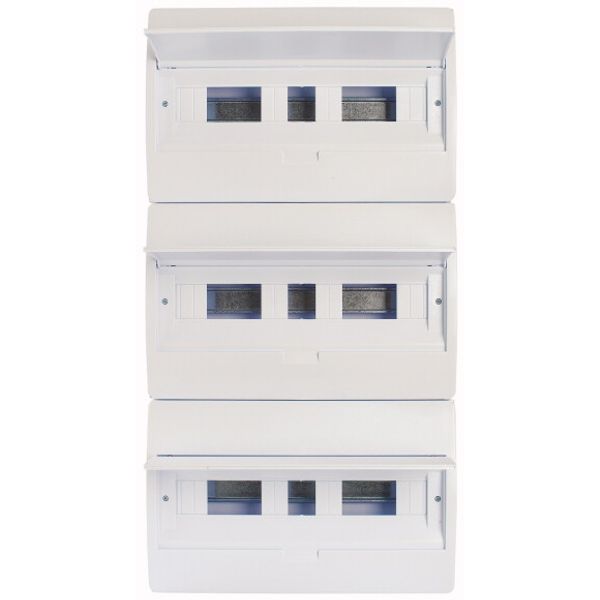 ECO Compact distribution board, surface mounted, 3-rows, 18 MU, IP40 image 2