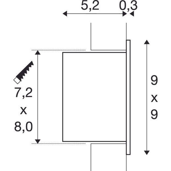 FRAME LED 230V BASIC, LED Indoor recessed wall light, 2700K image 2