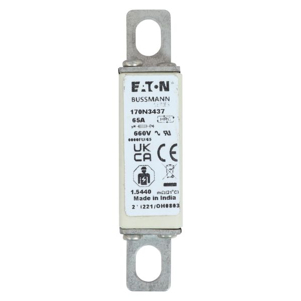 Fuse-link, high speed, 65 A, AC 660 V, size 0000, 19 x 17 x 80 mm, gR, IEC image 19