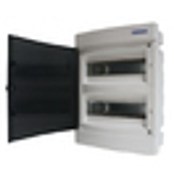 Flush-mounting Distribution Board 2-row, 24MW, opal door image 2