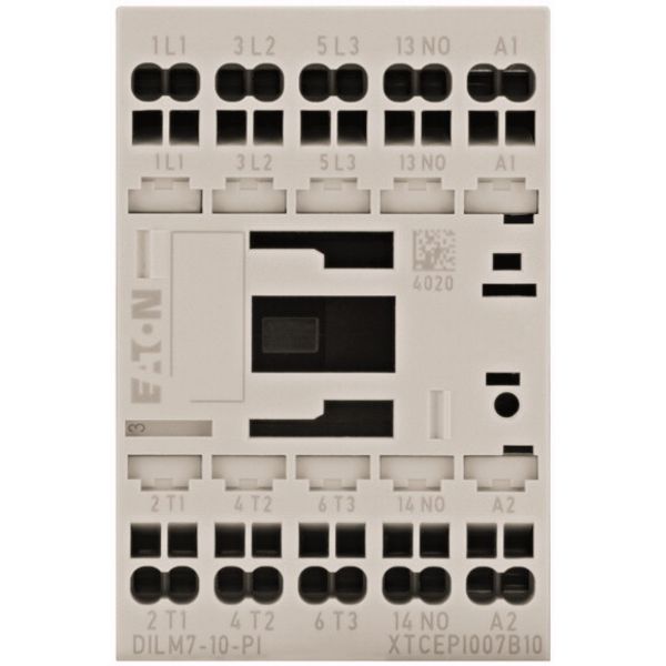 Contactor, 3 pole, 380 V 400 V 3 kW, 1 N/O, 230 V 50 Hz, 240 V 60 Hz, AC operation, Push in terminals image 1