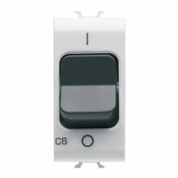 MINIATURE CIRCUIT BREAKER - C CHARACTERISTIC - 1P 6A 230Vac - 1 MODULE - GLOSSY WHITE - CHORUSMART image 2