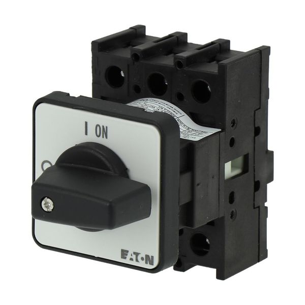 On-Off switch, P1, 40 A, flush mounting, 3 pole, with black thumb grip and front plate image 16