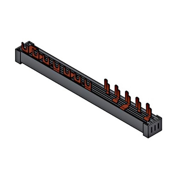 Busbar, 1xRCCB 4-pole, 1 MCB 3-pole, 5 MCB 1+N/1 MW, 12MW image 1