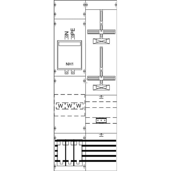 KA4237 Measurement and metering transformer board, Field width: 2, Rows: 0, 1350 mm x 500 mm x 160 mm, IP2XC image 5