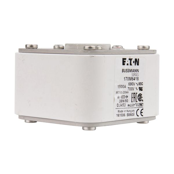 Fuse-link, high speed, 1500 A, AC 690 V, size 3, aR, IEC, UL, single indicator image 16