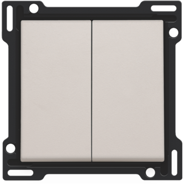 Finishing set for two-circuit switch, two-way switch + N.O. push butto image 1