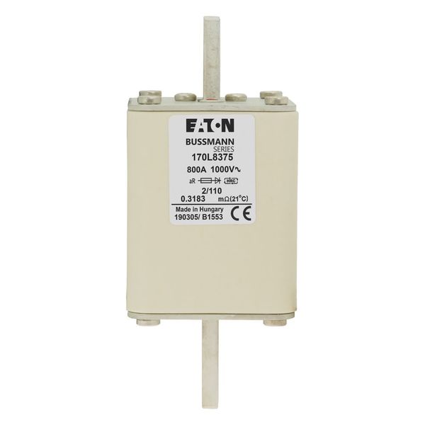 Fuse-link, high speed, 400 A, AC 1000 V, Size 2, 61 x 61 x 141 mm, aR, DIN, IEC,  single indicator image 1