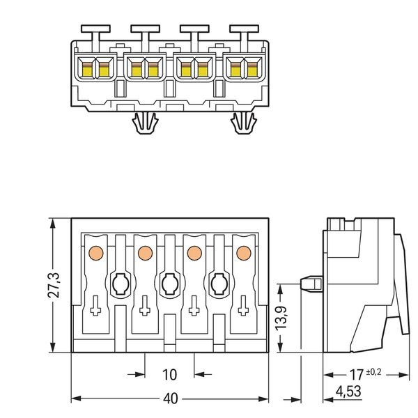 Lighting connector push-button, external without ground contact white image 3