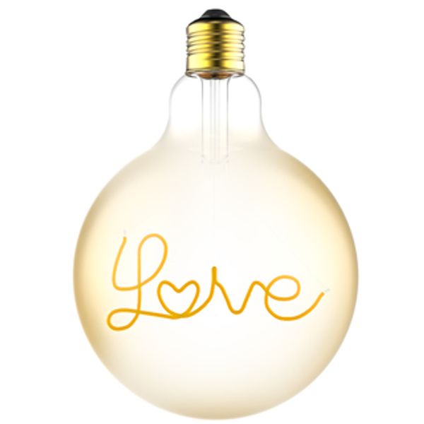 LED Filament Bulb - Globe G125 E27 4.5W 250lm 1800K 330°  - Dimmable - Love image 1