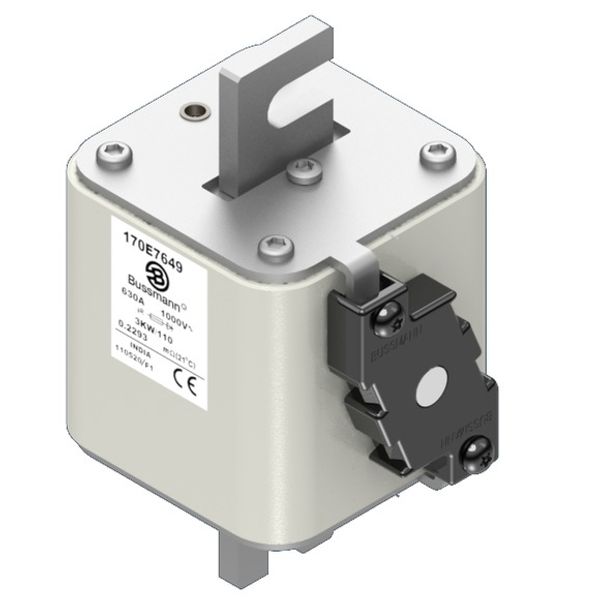 Fuse-link, high speed, 700 A, AC 1000 V, Size 3, 76 x 76 x 75 mm, aR, IEC, single indicator image 2