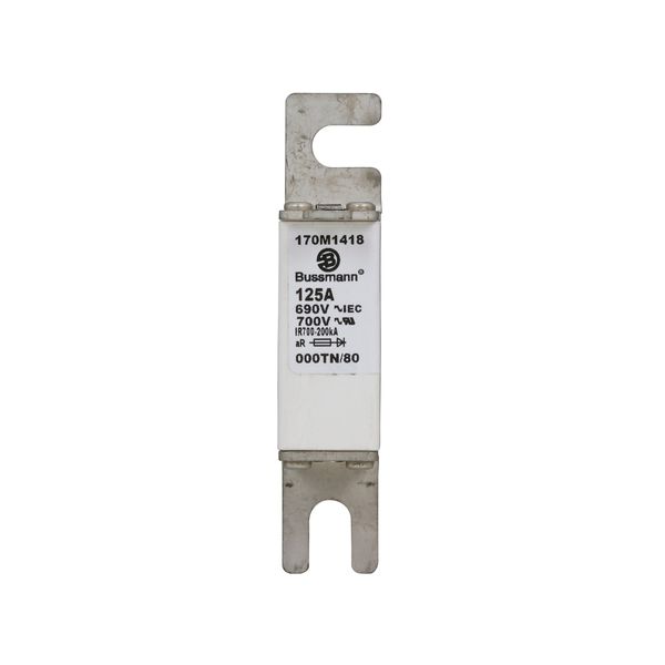 Fuse-link, high speed, 125 A, AC 690 V, DIN 000, aR, DIN, IEC, single indicator, live gripping lugs image 18