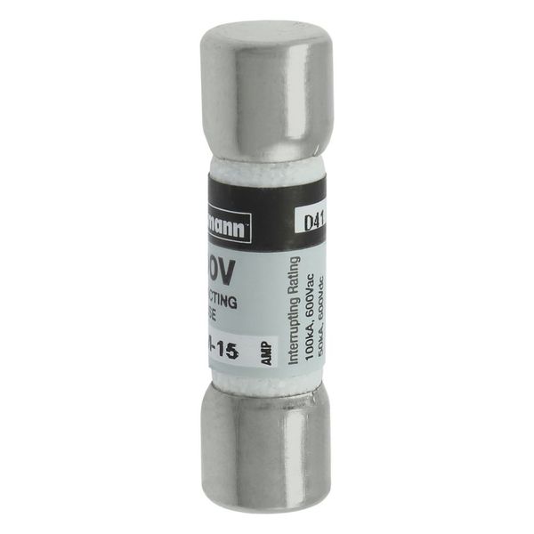 Eaton Bussmann series KLM fuse, 600 Vac, 600 Vdc, 15A, 100 kAIC at 600 Vac, 50 kAIC at 600 Vdc, Non Indicating, Fast acting, Ferrule end X ferrule end, Melamine tube, Nickel-plated bronze endcap image 13