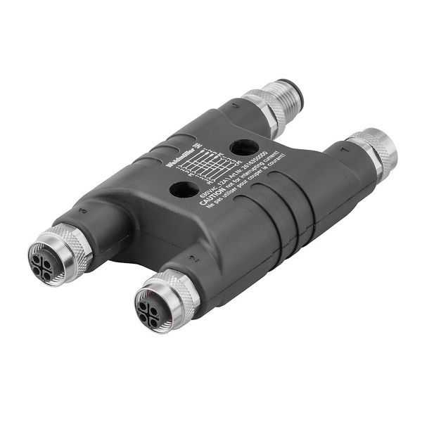 Sensor-actuator adaptor, Number of poles: 4, Coding: T image 1