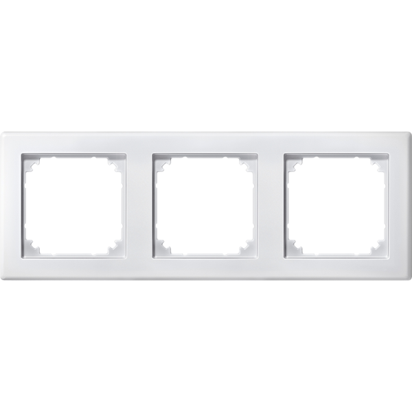 M-SMART frame, 3-gang, polar white image 4